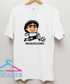Diego Maradona Pixel Character T Shirt