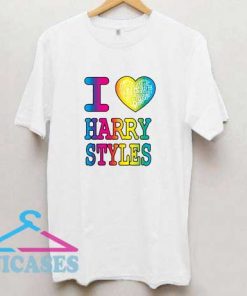 I Love Harry Styles Rainbow T Shirt