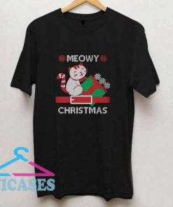 Meowy Ugly Christmas T Shirt