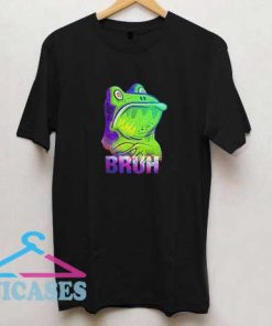 Bruh Frog Print T Shirt